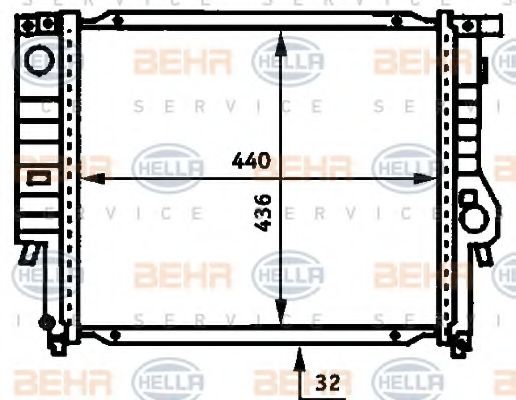Радиатор охлаждения двигателя BEHR/HELLA 8MK 376 713-271