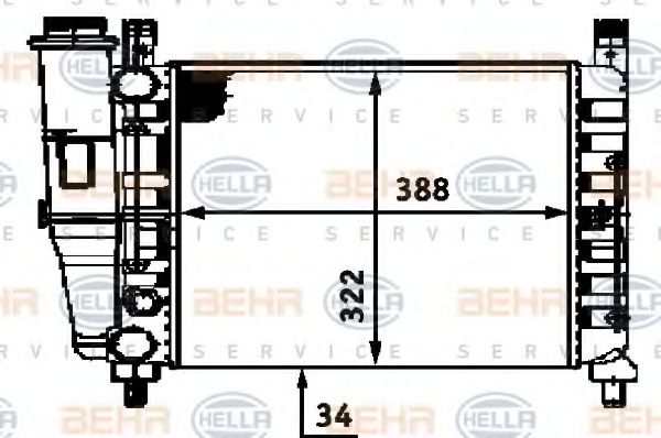 Радиатор охлаждения двигателя BEHR/HELLA 8MK 376 713-521