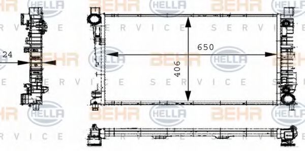 Радиатор охлаждения двигателя BEHR/HELLA 8MK 376 714-334