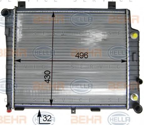 Радиатор охлаждения двигателя BEHR/HELLA 8MK 376 714-631