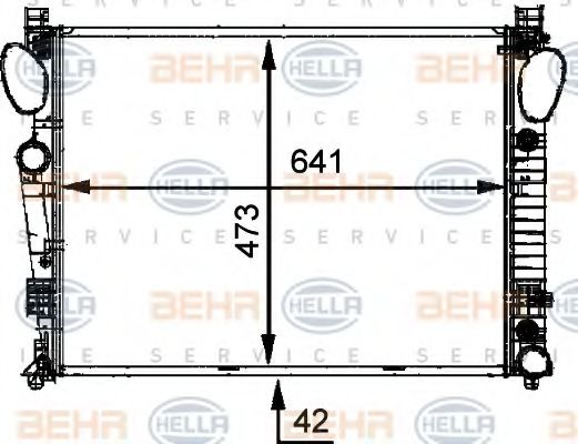 Радиатор охлаждения двигателя BEHR/HELLA 8MK 376 716-331