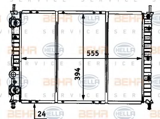 Радиатор охлаждения двигателя BEHR/HELLA 8MK 376 718-211