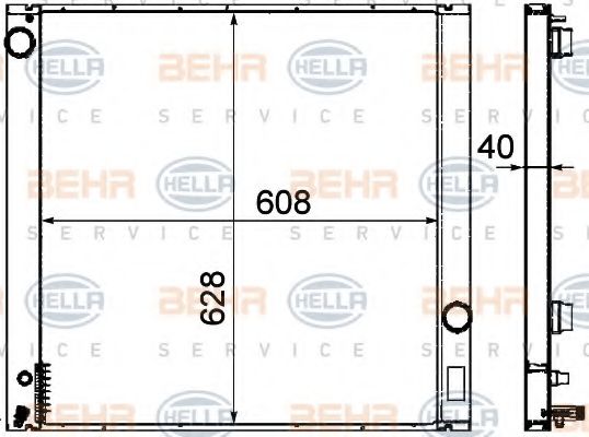 Радиатор охлаждения двигателя BEHR/HELLA 8MK 376 718-321