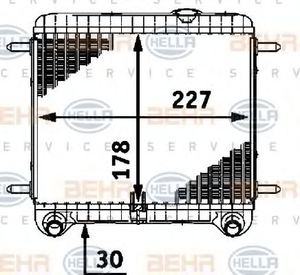 Радиатор охлаждения двигателя BEHR/HELLA 8MK 376 718-561