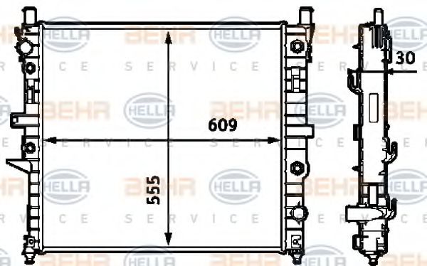 Радиатор охлаждения двигателя BEHR/HELLA 8MK 376 718-571