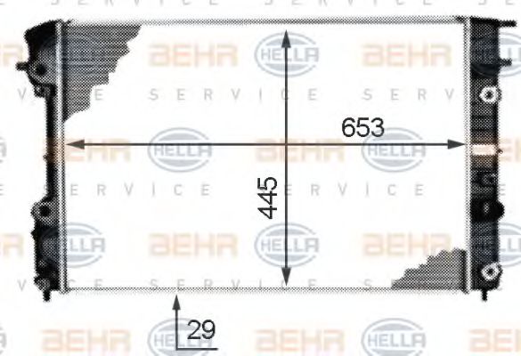 Радиатор охлаждения двигателя BEHR/HELLA 8MK 376 718-671