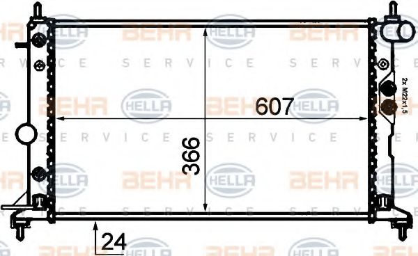 Радиатор охлаждения двигателя BEHR/HELLA 8MK 376 718-711