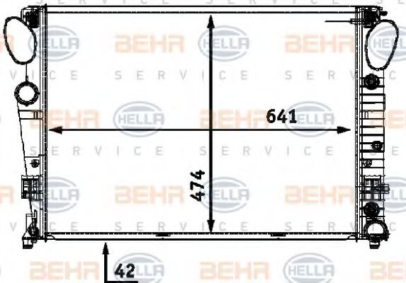 Радиатор охлаждения двигателя BEHR/HELLA 8MK 376 718-741
