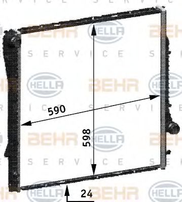 Радиатор охлаждения двигателя BEHR/HELLA 8MK 376 718-764