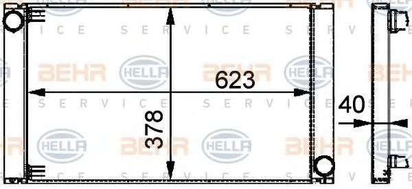 Радиатор охлаждения двигателя BEHR/HELLA 8MK 376 719-101