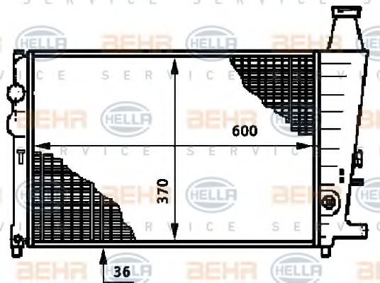 Радиатор охлаждения двигателя behrhella 8MK 376 719-221
