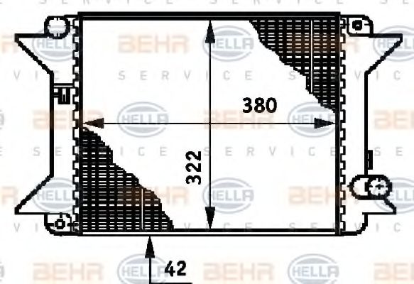 Радиатор охлаждения двигателя behrhella 8MK 376 719-361