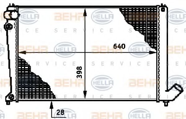 Радиатор охлаждения двигателя BEHR/HELLA 8MK 376 719-481