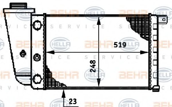 Радиатор охлаждения двигателя behrhella 8MK 376 720-051