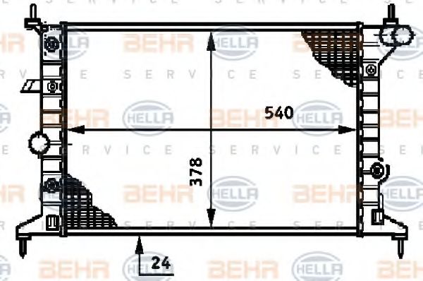 Радиатор охлаждения двигателя BEHR/HELLA 8MK 376 720-401