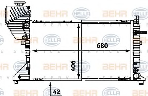 Радиатор охлаждения двигателя BEHR/HELLA 8MK 376 721-631