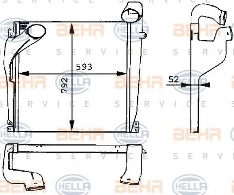 Интеркулер BEHR/HELLA 8ML 376 724-011