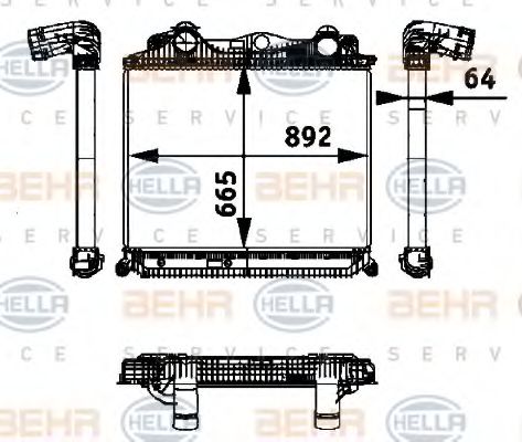 Интеркулер BEHR/HELLA 8ML 376 724-321