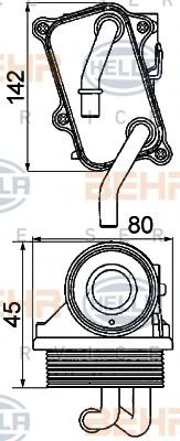 Масляный радиатор BEHR/HELLA 8MO 376 725-301