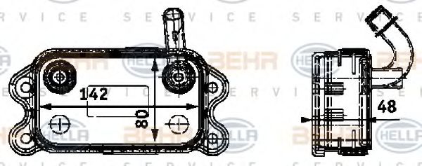 Масляный радиатор BEHR/HELLA 8MO 376 726-151