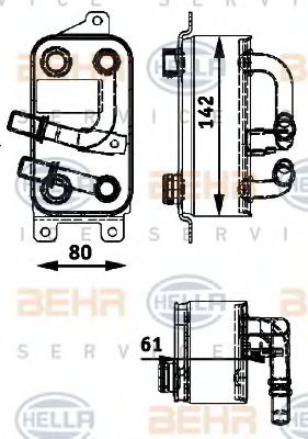 Масляный радиатор BEHR/HELLA 8MO 376 726-191