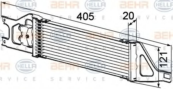 Масляный радиатор коробки передач BEHR/HELLA 8MO 376 726-401