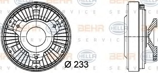 Вискомуфта вентилятора BEHR/HELLA 8MV 376 729-481