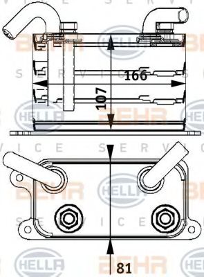 Масляный радиатор BEHR/HELLA 8MO 376 729-631