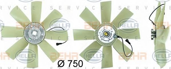 Вентилятор охлаждения двигателя BEHR/HELLA 8MV 376 731-481