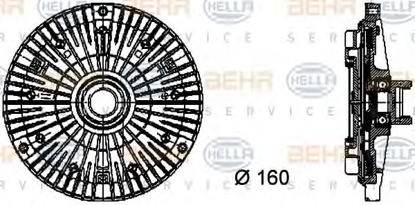 Вискомуфта вентилятора BEHR/HELLA 8MV 376 732-101