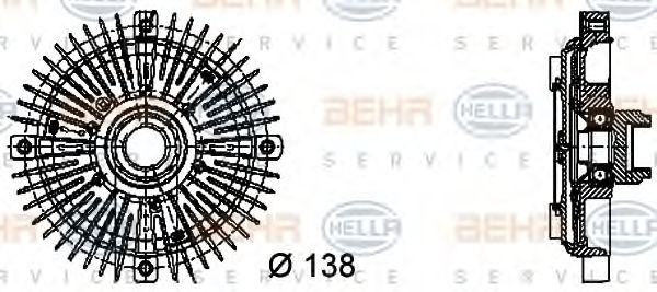 Вискомуфта вентилятора BEHR/HELLA 8MV 376 732-231