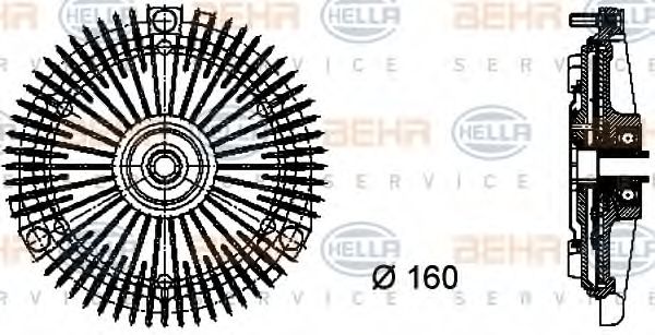 Вискомуфта вентилятора BEHR/HELLA 8MV 376 732-331
