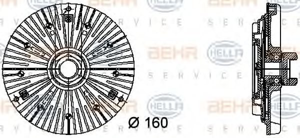 Вискомуфта вентилятора BEHR/HELLA 8MV 376 732-401