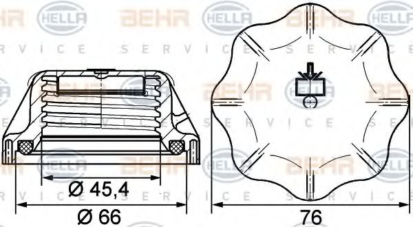 Крышка расширительного бачка BEHR/HELLA 8MY 376 742-311