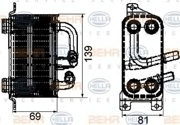 Масляный радиатор BEHR/HELLA 8MO 376 745-751