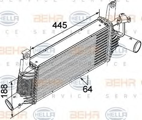 Интеркулер BEHR/HELLA 8ML 376 746-041