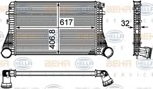 Интеркулер BEHR/HELLA 8ML 376 746-061