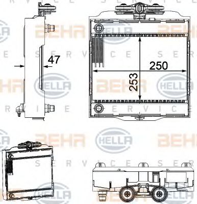 Радиатор охлаждения двигателя BEHR/HELLA 8MK 376 746-511