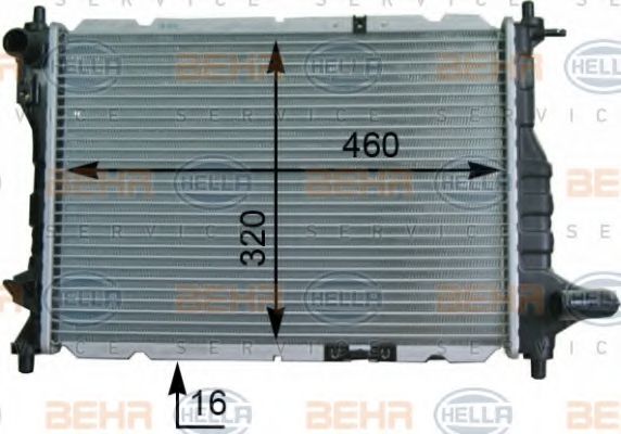 Радиатор охлаждения двигателя BEHR/HELLA 8MK 376 748-721