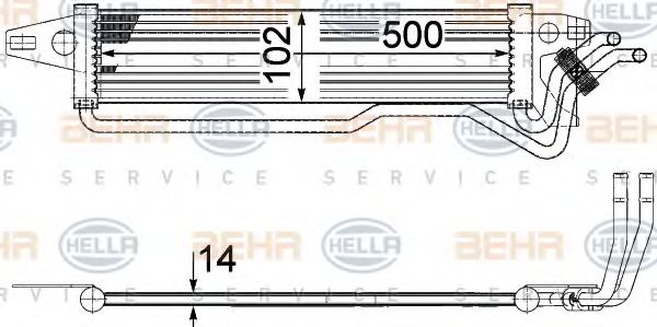 Радиатор охлаждения двигателя BEHR/HELLA 8MK 376 749-811