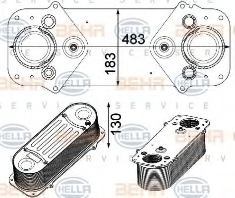 Интеркулер BEHR/HELLA 8ML 376 750-521