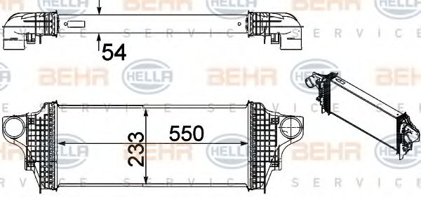 Интеркулер BEHR/HELLA 8ML 376 754-611