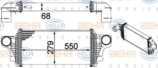 Интеркулер BEHR/HELLA 8ML 376 754-621