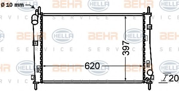 Радиатор охлаждения двигателя BEHR/HELLA 8MK 376 754-781