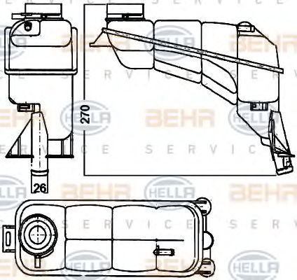 Расширительный бачок BEHR/HELLA 8MA 376 755-121