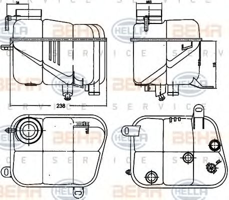 Расширительный бачок BEHR/HELLA 8MA 376 755-161