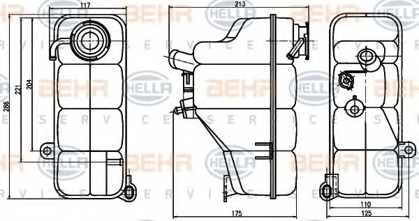 Расширительный бачок BEHR/HELLA 8MA 376 755-191