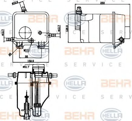 Расширительный бачок BEHR/HELLA 8MA 376 755-211