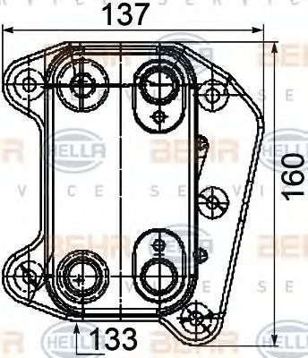 Масляный радиатор BEHR/HELLA 8MO 376 755-251
