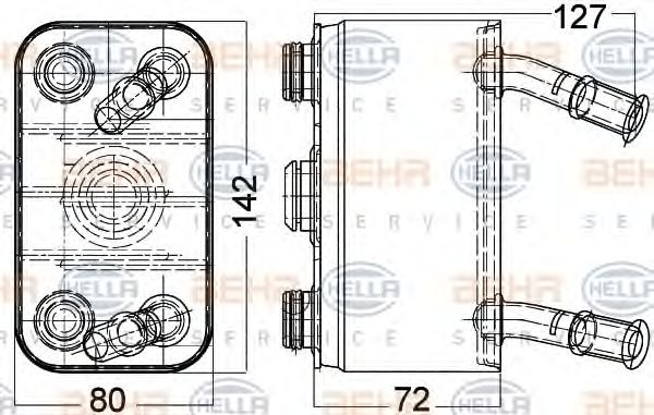 Масляный радиатор BEHR/HELLA 8MO 376 756-781